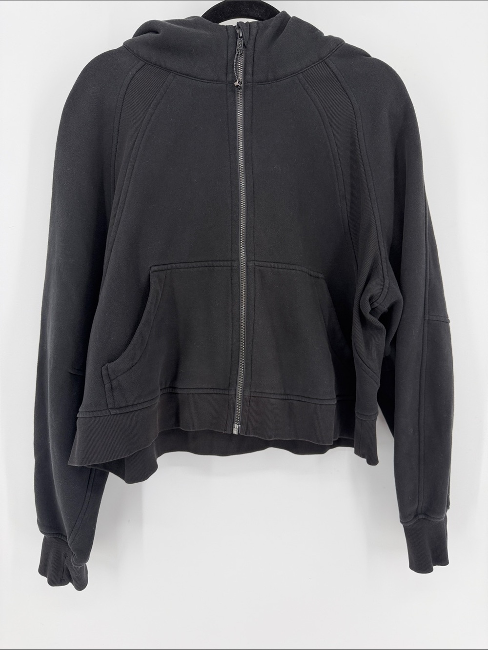 Lululemon Scuba Oversized Full Zip Hoodie Black XL/XXL Light Cotton Terry